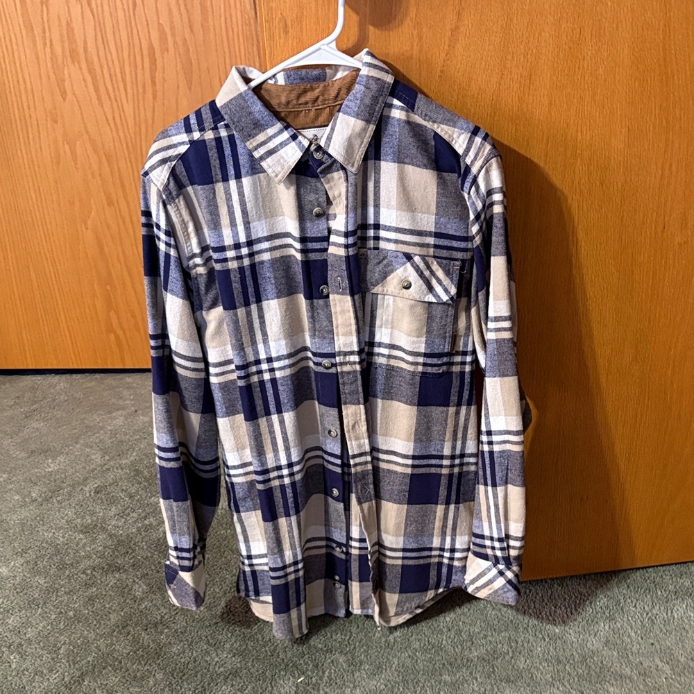 Legendary Whitetails Navy and Beige Plaid Shirt